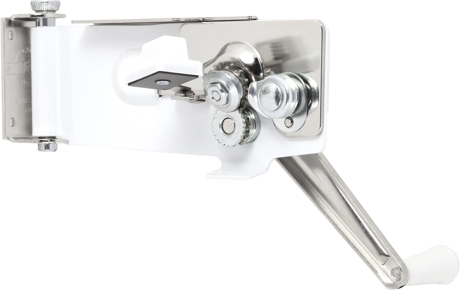 Swing-A-Way White Steel Manual Can Opener - Durable Kitchen Tool for Easy Can Opening - Perfect for Camping, Emergency Kits & Everyday Cooking