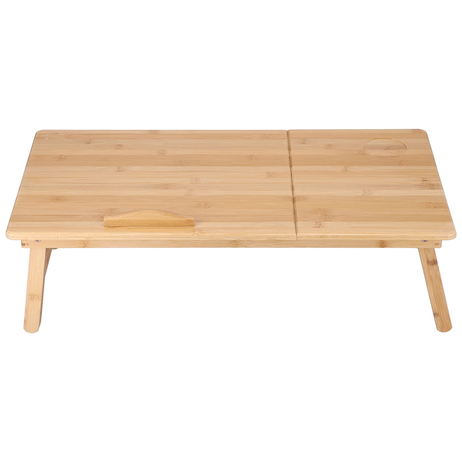 Foldable Bamboo Laptop Table with Storage Drawer - Adjustable Standing Bed Tray for Working, Reading & Breakfast in Bed | Portable Lap Desk for Sofa, Office & Home Use | Lightweight Computer Desk for Students & Professionals