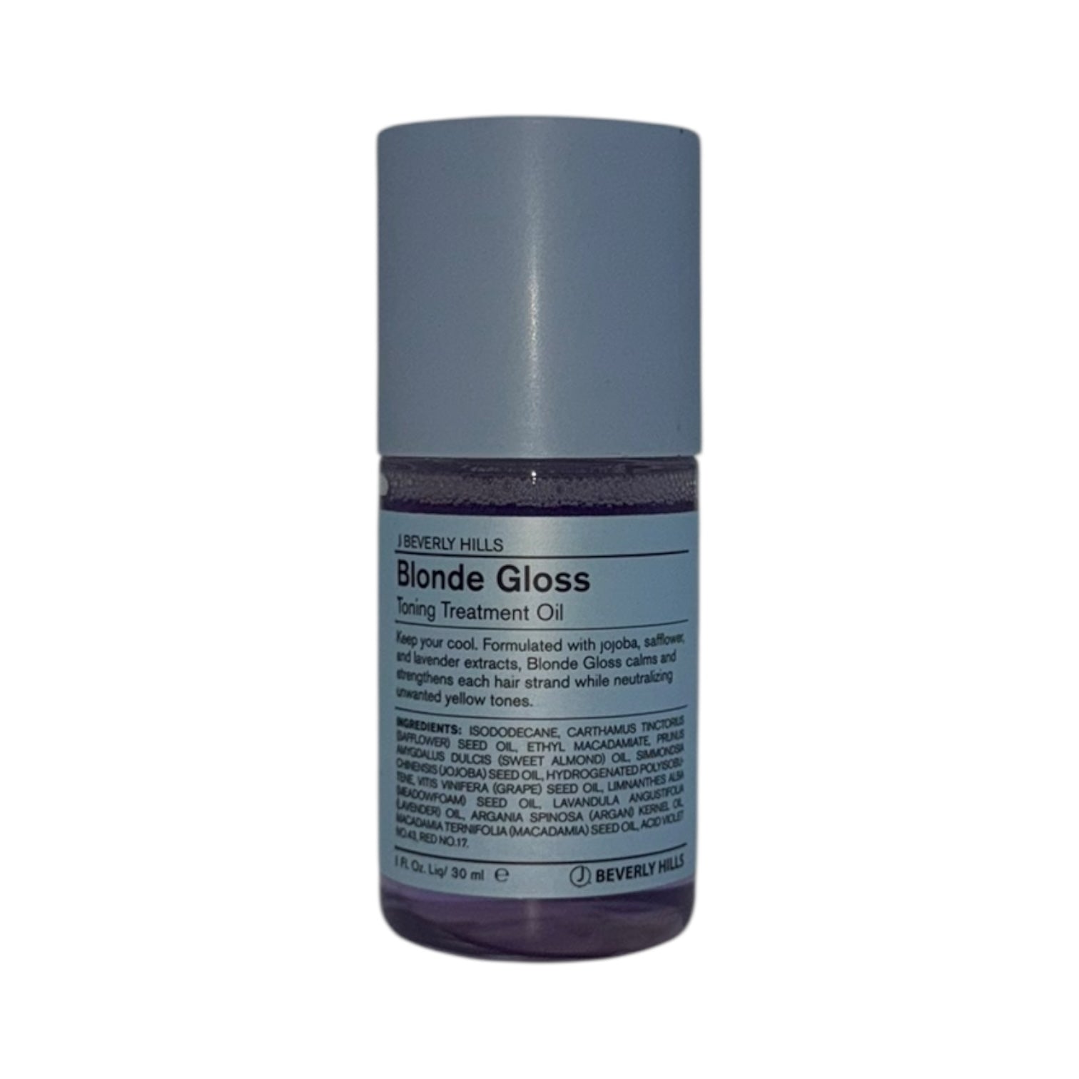 J Beverly Hills Blonde Gloss Toning Oil 1 oz - Purple Shampoo for Blonde Hair, Brass Neutralizer & Color Corrector - Perfect for Salon-Quality Blonde Hair Care at Home