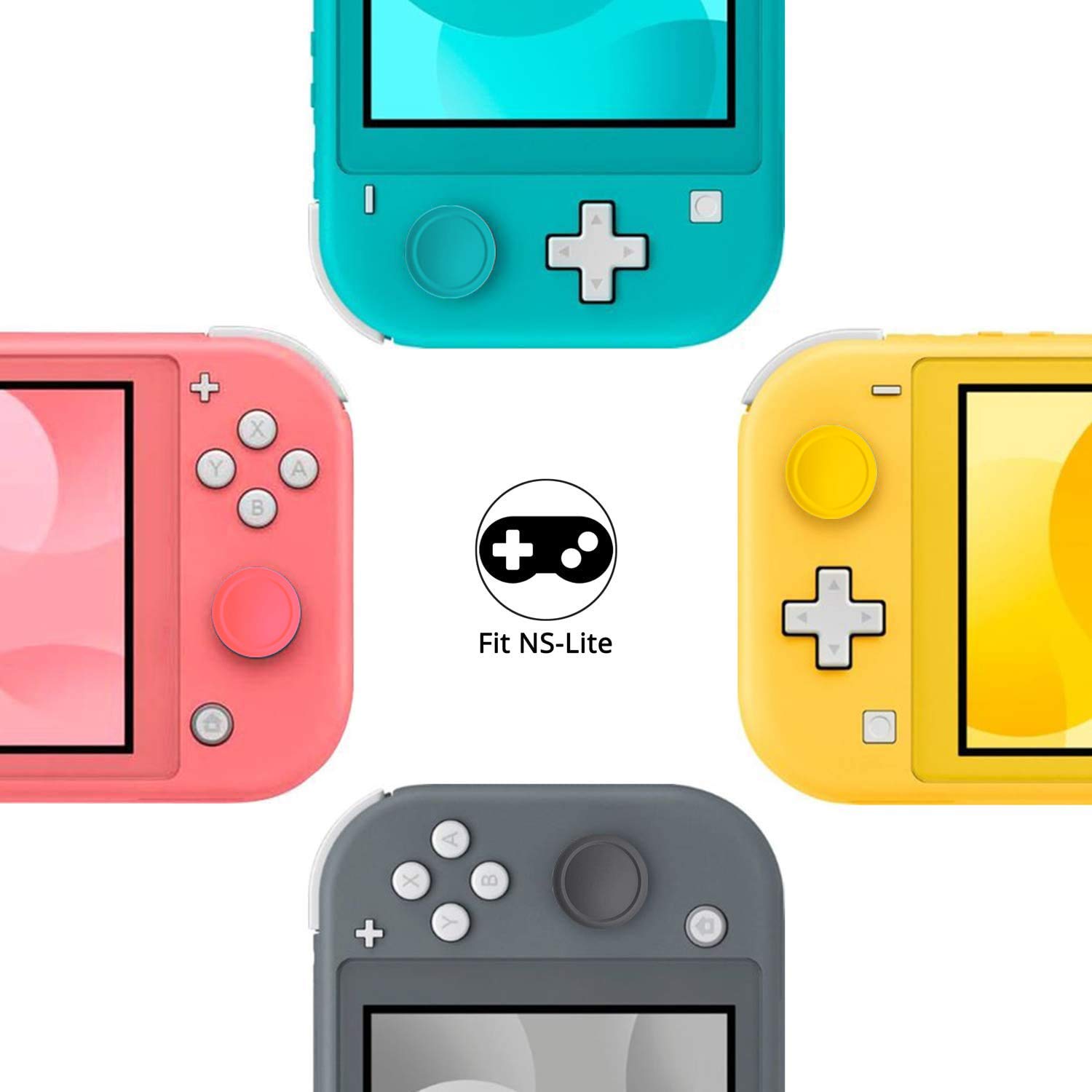 Ferkurn Replacement Joystick Thumb Grip Cap for Nintendo Switch Joy-Con, Switch OLED & Switch Lite - 3D Analog Skin Controller Cover Repair Kit Accessories | Enhance Gaming Comfort & Precision for Long Play Sessions