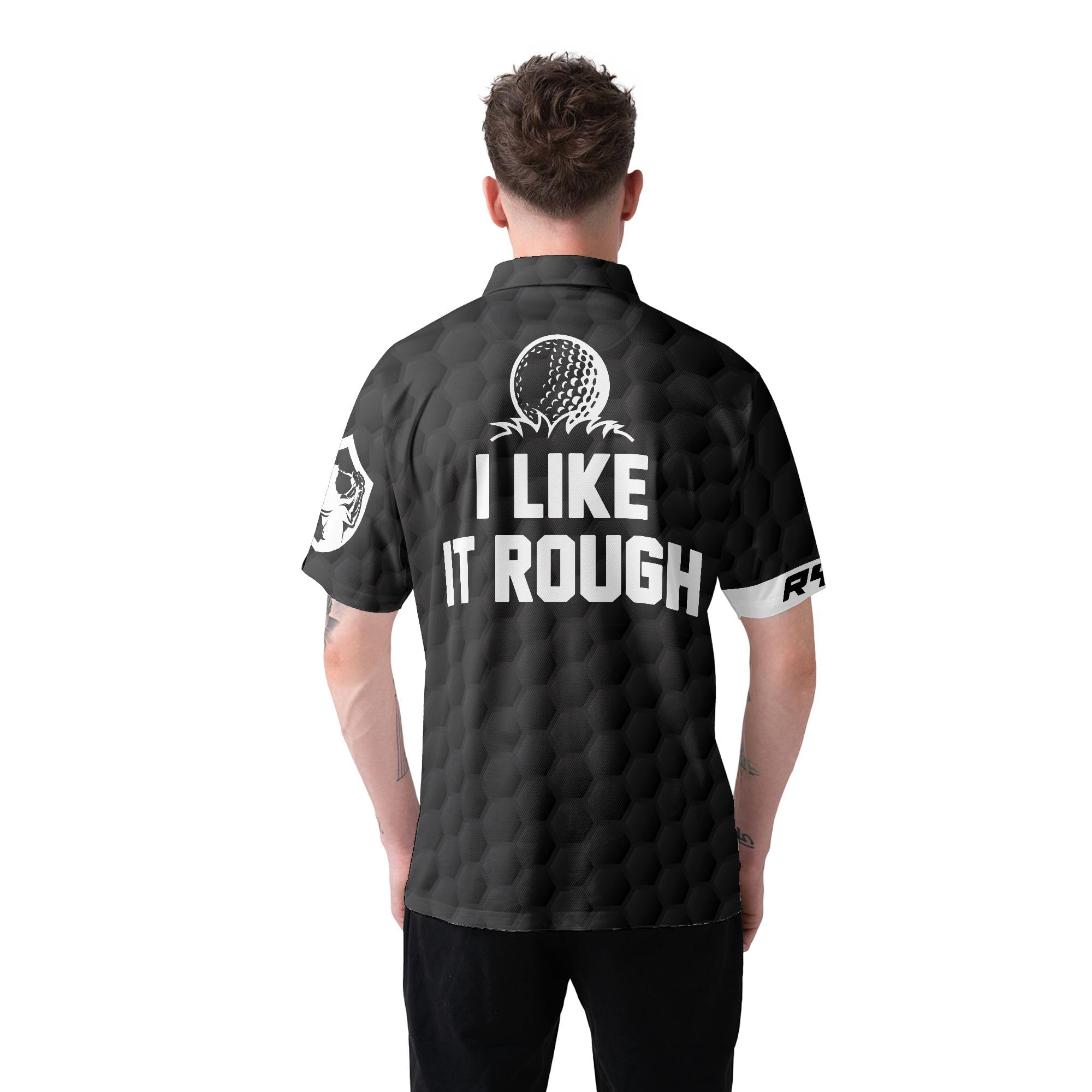 Custom Golf Polo Shirts for Men with Club & Flag Design - Breathable Short Sleeve Performance Shirt for Golfing & Casual Wear | HYPERFAVOR