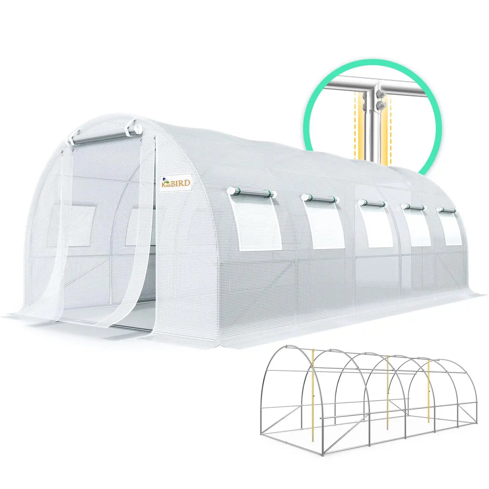 Premium Heavy Duty Large Walk-in Greenhouse for Plants & Vegetables - Durable Outdoor Gardening Shelter for Year-Round Growing