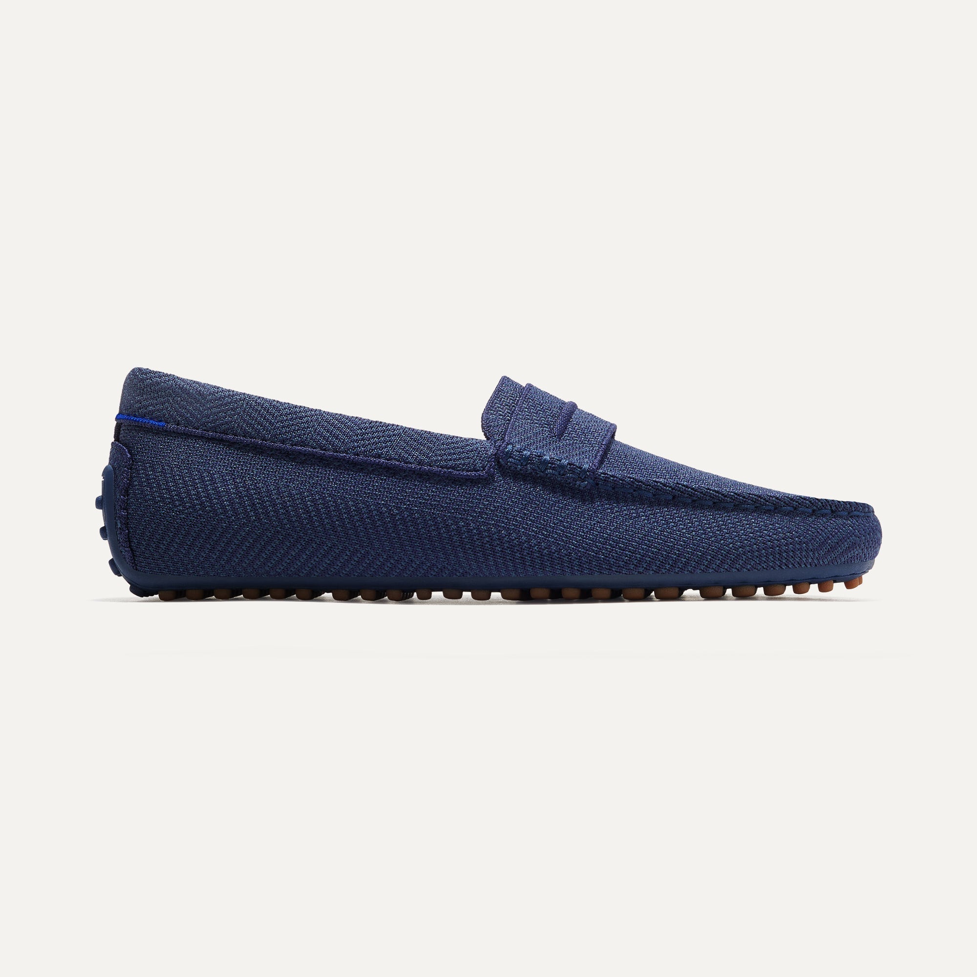 Men's Navy Herringbone Driving Loafers - Comfortable Slip-On Shoes for Casual & Business Wear | Perfect for Driving, Office & Everyday Use