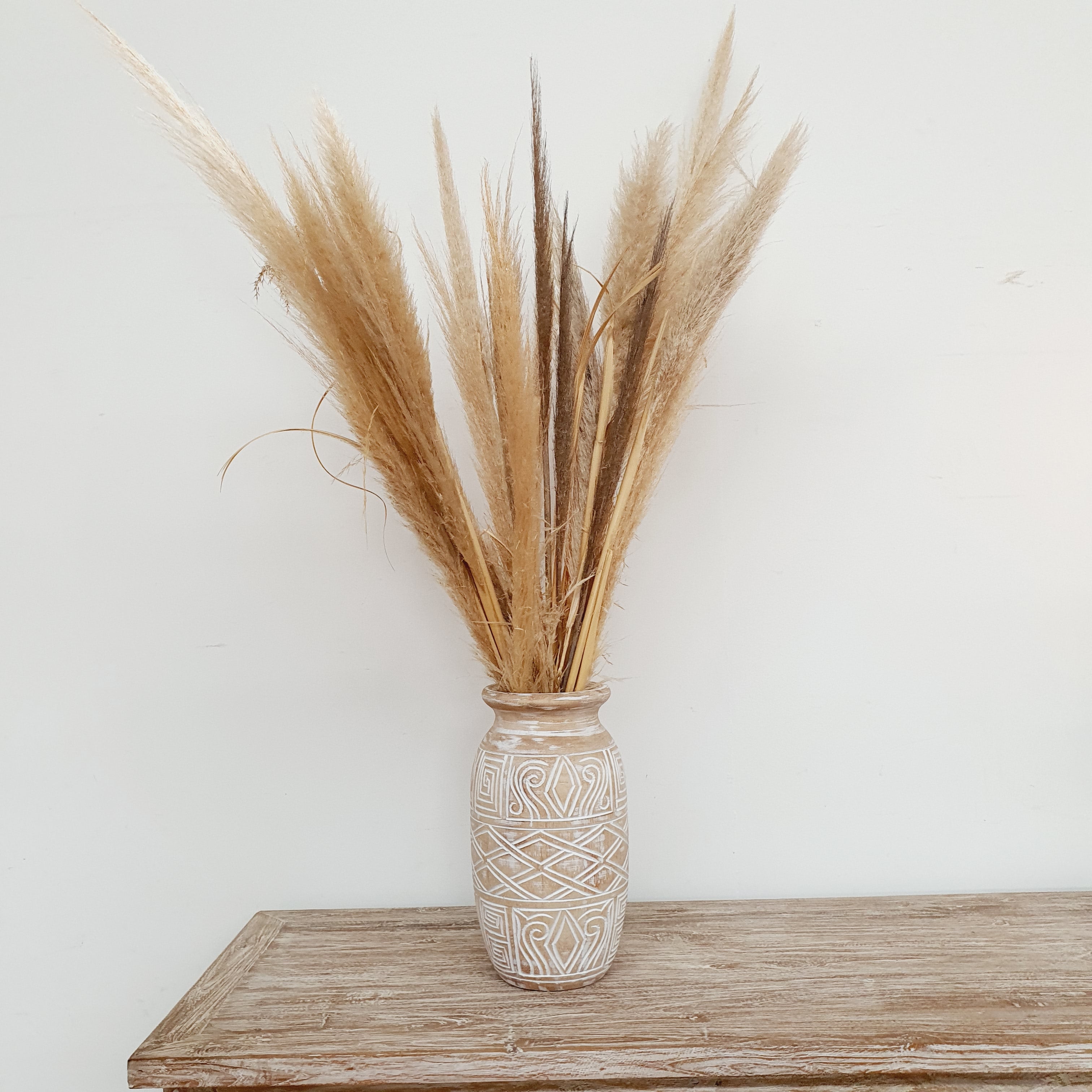 Handcrafted Wooden Timor Vase - Elegant Home Decor for Living Room, Dining Table & Wedding Centerpiece
