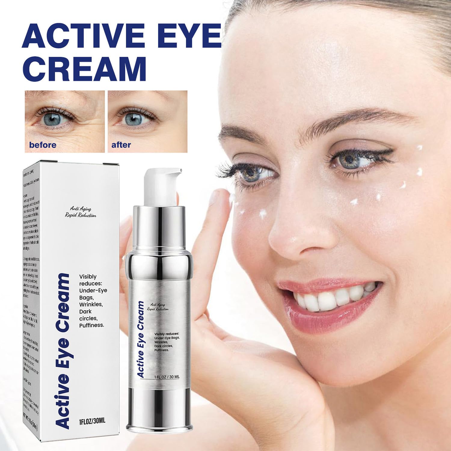 Seagrill Anti-Wrinkle Essence & Serum - 2 Minute Wrinkle Reduction, Dark Circle & Puffiness Eye Cream for Women - Perfect for Daily Skincare & Nighttime Routine
