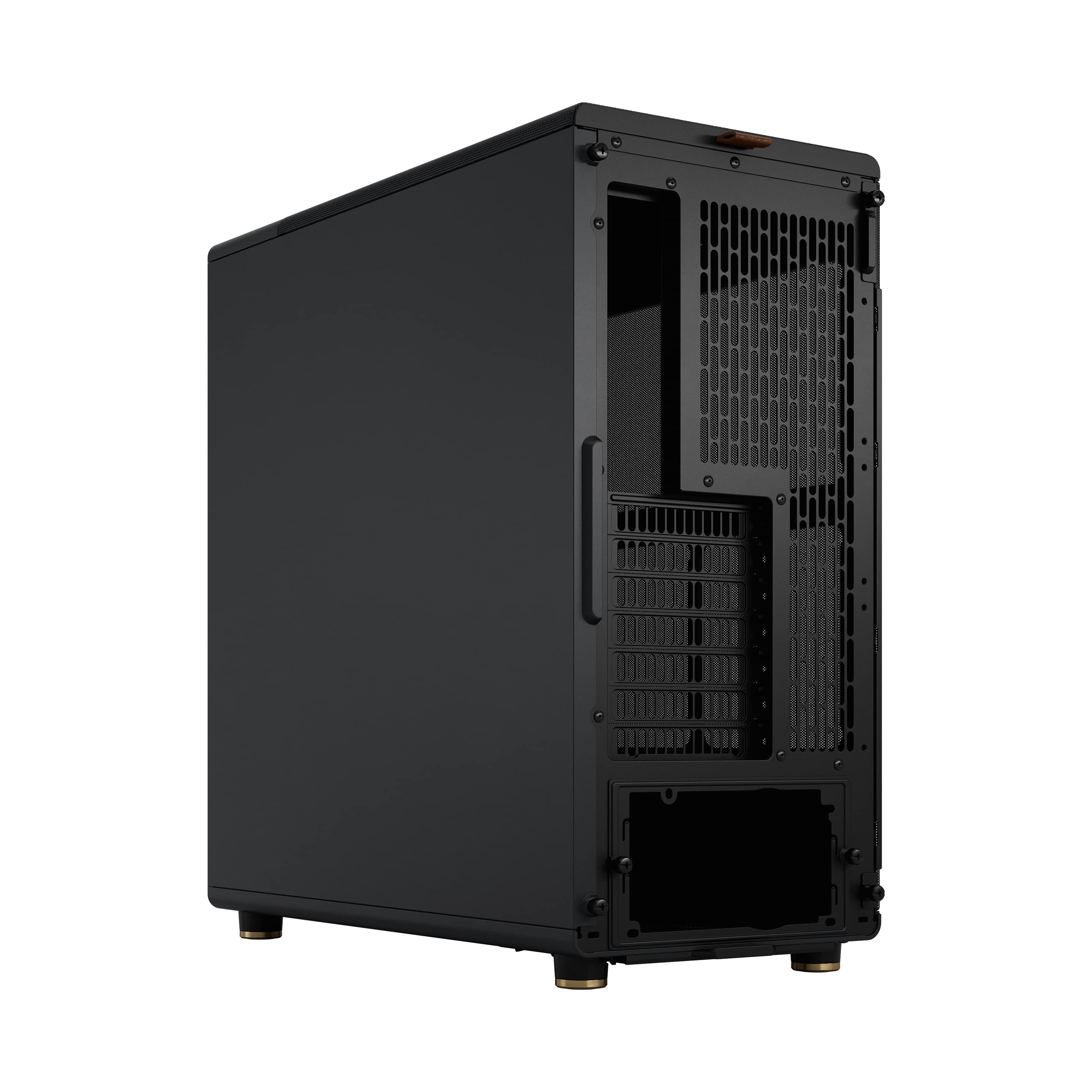 Fractal Design North ATX Mid Tower PC Case - Genuine Walnut Wood Front Panel, Mesh Side Panels, 2x140mm PWM Fans, USB-C - Premium Airflow Gaming Case (Charcoal Black) - Perfect for High-Performance Gaming PCs and Workstation Builds