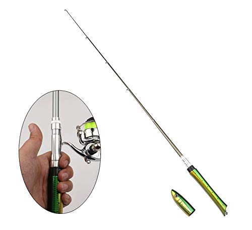 Portable Telescopic Fishing Rod and Spinning Reel Combo Kit - Mini Fishlike Design for Saltwater & Freshwater Fishing | Perfect for Travel, Camping, and Outdoor Adventures