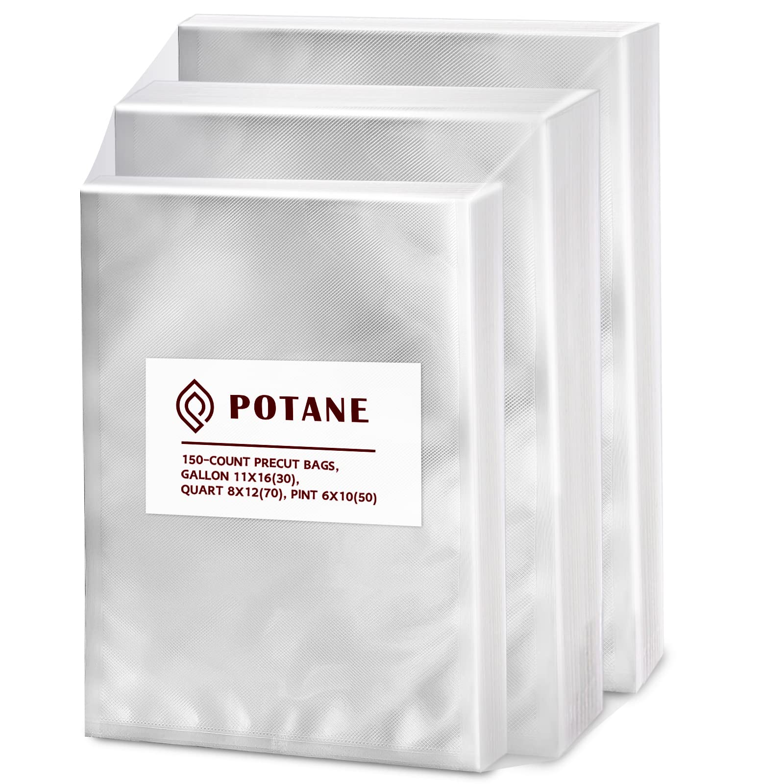 Premium Vacuum Sealer Bags - 150 Gallon (11x16), Quart (8x12), Pint (6x10) - Heavy Duty, Smell Proof & Puncture Resistant - Commercial Grade Food Storage Bags for Sous Vide, Meal Prep & Freezer Organization