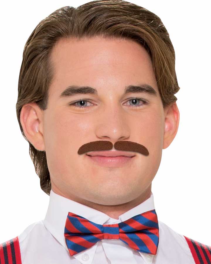 1920s Vintage Brown Moustache Costume Accessory - Perfect for Halloween, Themed Parties & Historical Reenactments