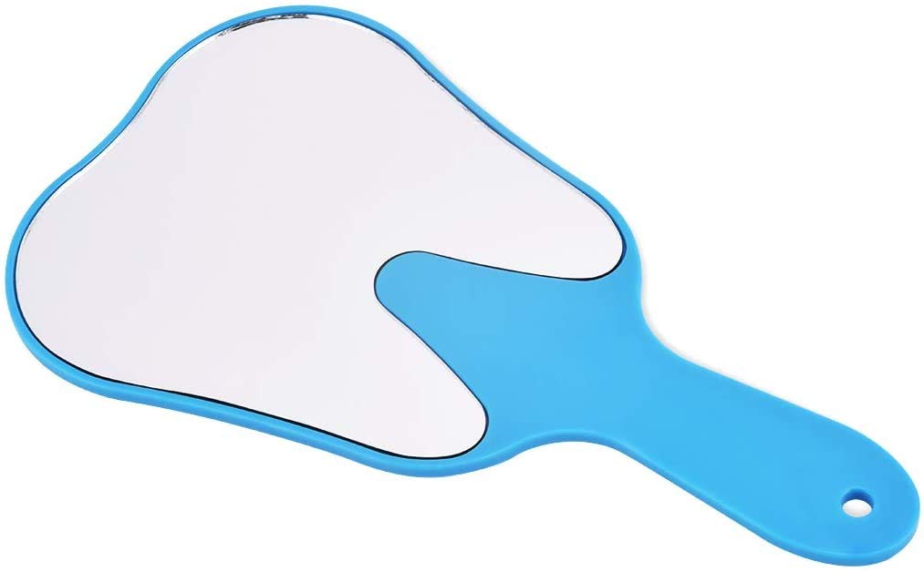 6-Piece Dental Mirror Set - Tooth Shaped Handle Dentist Tools with Plastic Glass for Oral Exams, Makeup Application & Beauty Care - Perfect for Dentists, Hygienists & Home Use