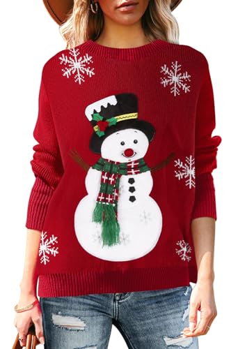 Dark Red Snowman