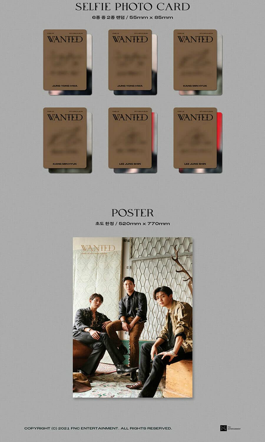 CNBLUE WANTED 9th Mini Album (DEAD + ALIVE) 2 Version Set - 2 CDs + 2 Photo Books (80p Each) + 2 Post Card Sets (3pcs Each) + 2 Film Photos + 4 Selfie Photo Cards - Perfect for K-Pop Collectors and CNBLUE Fans