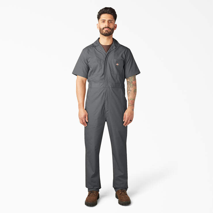 Dickies Men's Short Sleeve Coveralls - Durable Work Jumpsuit for Mechanics, Painters & DIY Projects - Ideal for Workshop, Construction & Home Repairs