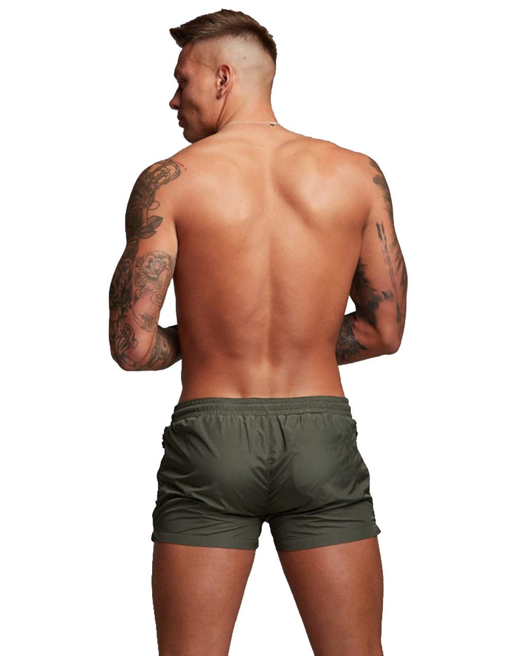 TONLEN Men's Quick-Dry Swim Trunks with Zipper Pockets - Lightweight Sports Swim Shorts for Swimming, Beach, Surfing & Water Activities