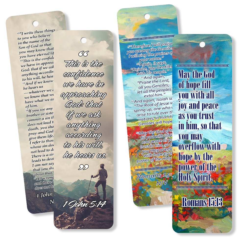 Inspirational Christian Bookmarks with Bible Verses - 6 Unique Designs (Pack of 60) - Scripture Prayer Cards for Bible Study, Gift & War Room Décor - Perfect for Church Groups, Bible Study & Personal Devotion