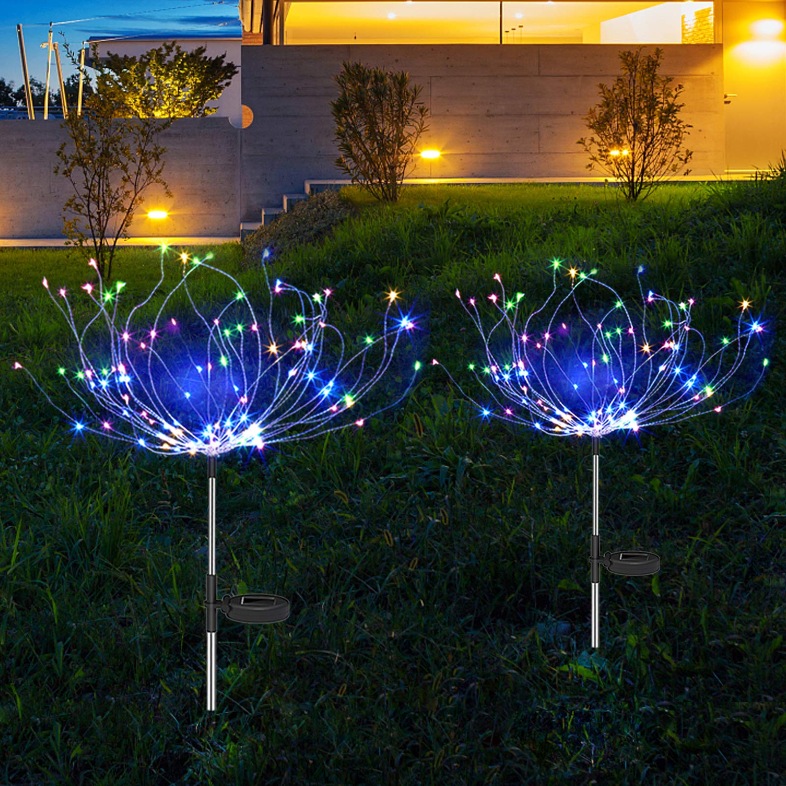 Solar Firework Stake Lights - Waterproof Outdoor Garden Decor for Patio & Parties