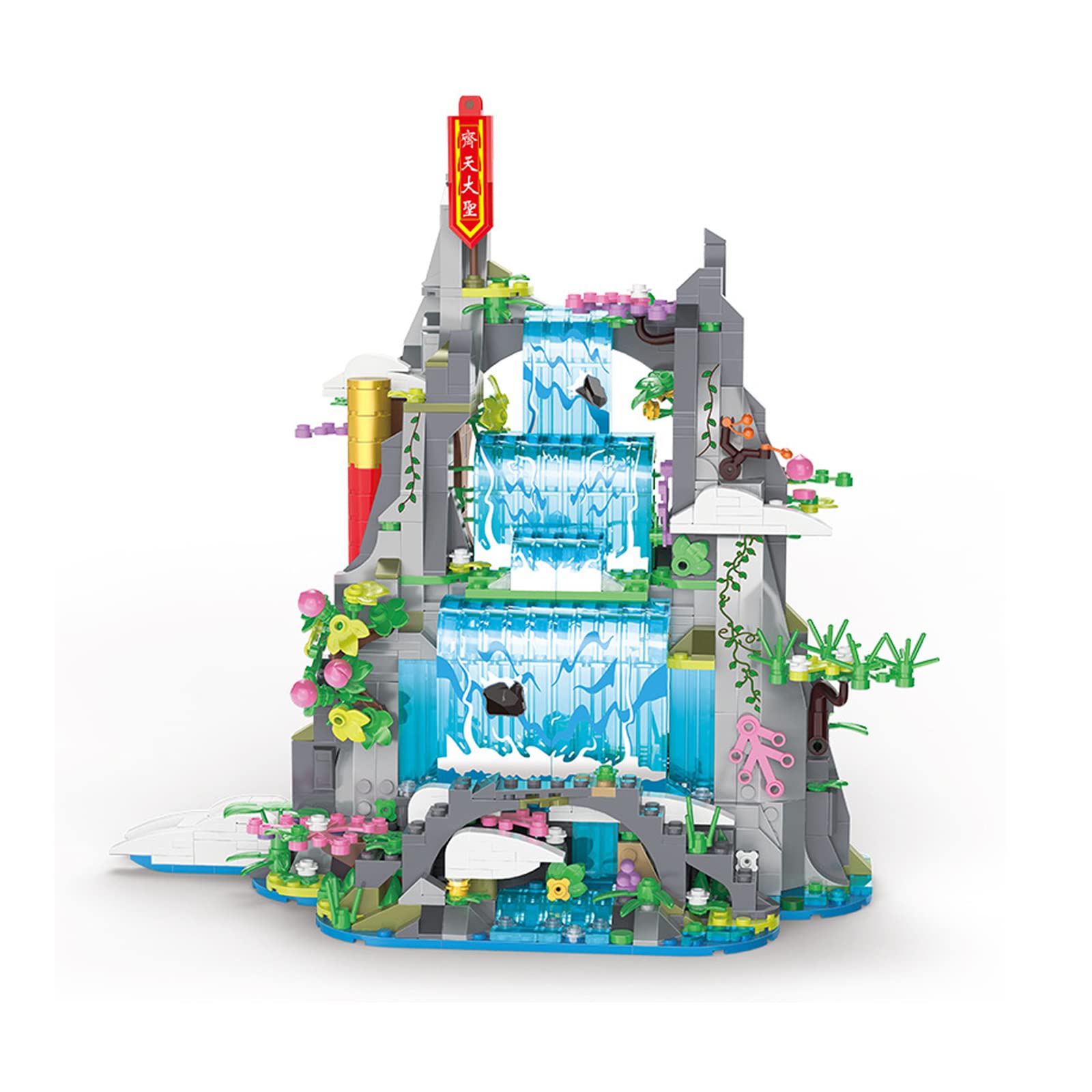 BNWENT Micro Mini Building Blocks - Mount Huaguoshan 3D Puzzle Set (1185 Pieces) | Creative Architecture Model Toy for Kids & Adults | Perfect for Home Decoration, STEM Learning & Collectible Gift