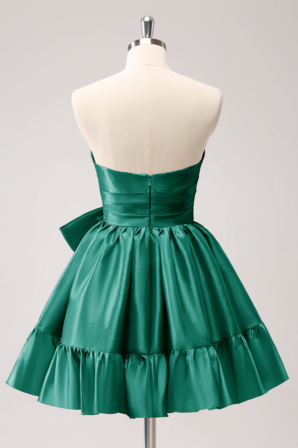 Fuchsia A-Line Strapless Ruffle Short Homecoming Dress with Bow - Perfect for Prom, Party & Special Occasions
