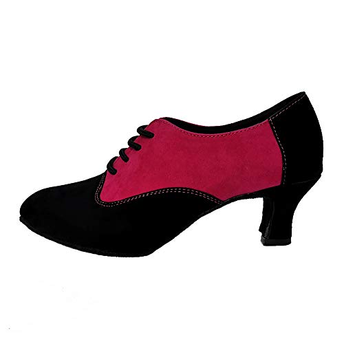 2'' Heel Black+rose Red