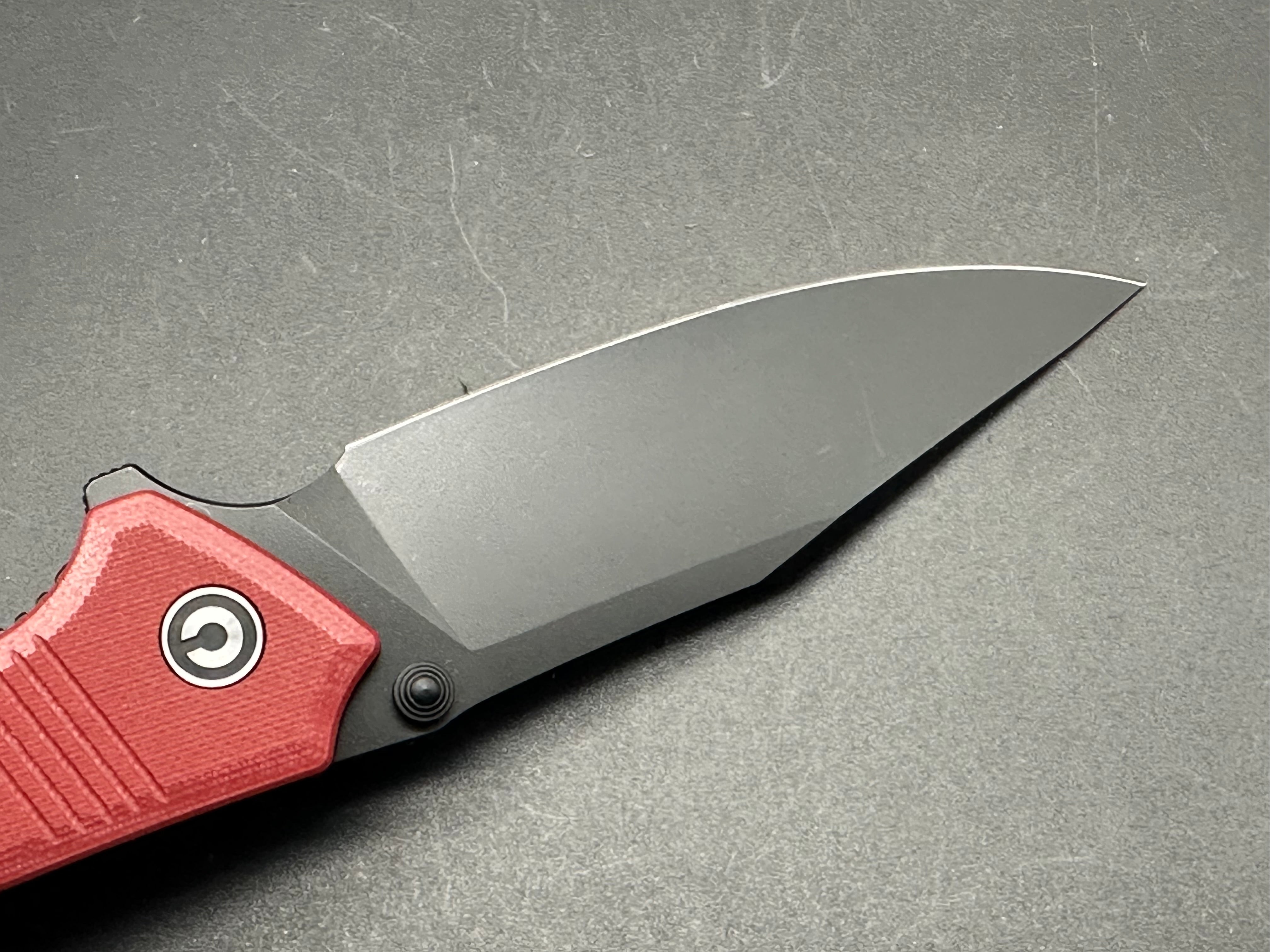 CIVIVI TRANQUIL FOLDING KNIFE - Burgundy G10 Handle, 14C28N Clip Point Plain Black Blade (Model C23027-2) | EDC, Outdoor Camping, Survival & Everyday Carry Pocket Knife