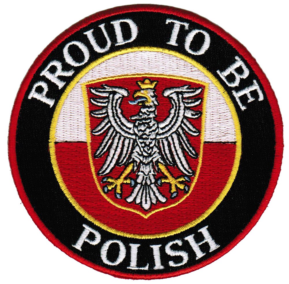Proud to Be Polish Embroidered Patch - Poland Flag Iron-On Biker Emblem for Jackets, Vests & Backpacks | Patriotic Sew-on Badge for Motorcycle Clubs & National Pride