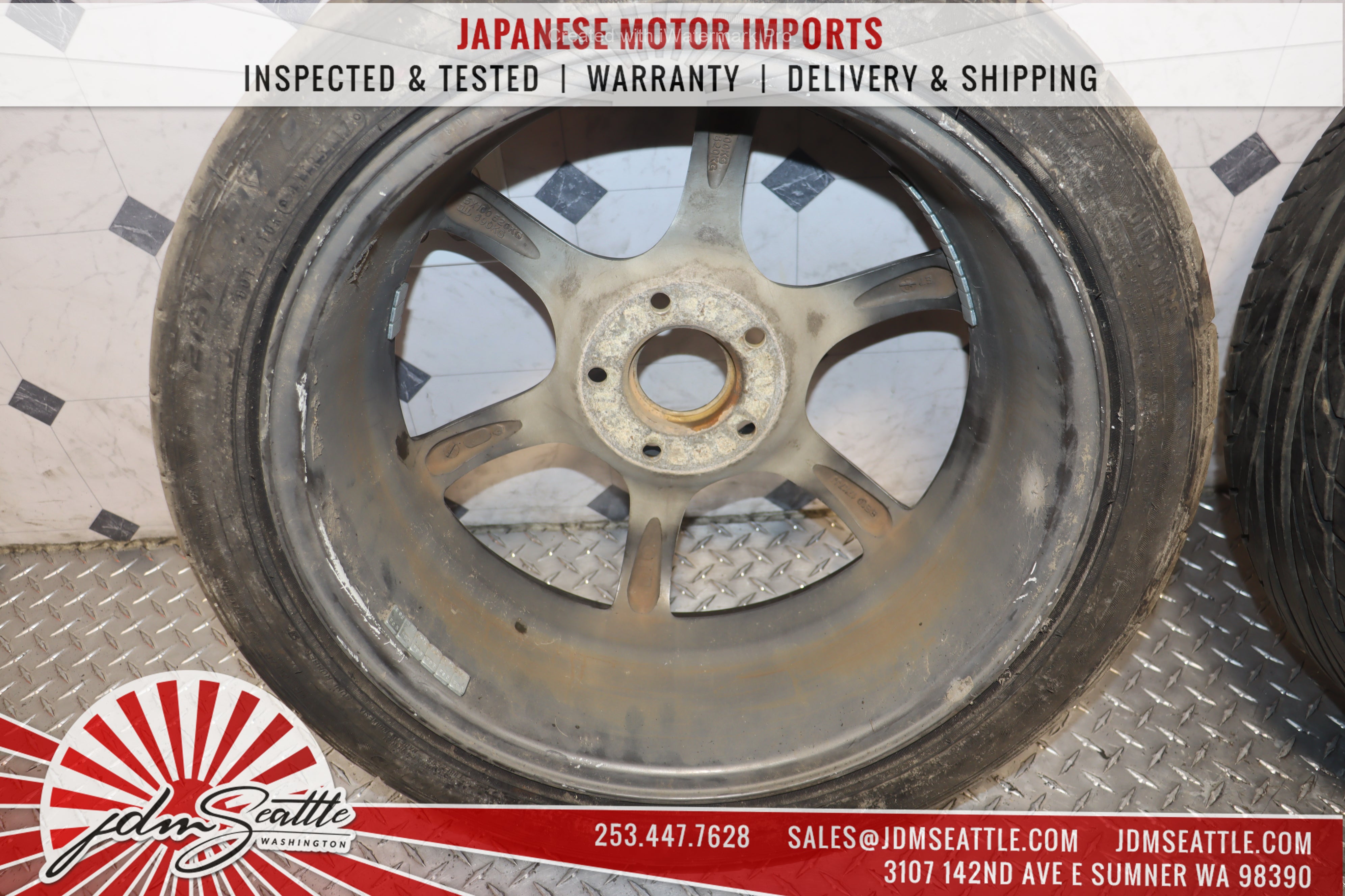 JDM Monza 17x7JJ 5x100 Wheels Set of 4 with 215/45R17 Tires - Lightweight Alloy Rims for Honda Civic, Subaru Impreza - Perfect for Street Performance & Car Upgrades