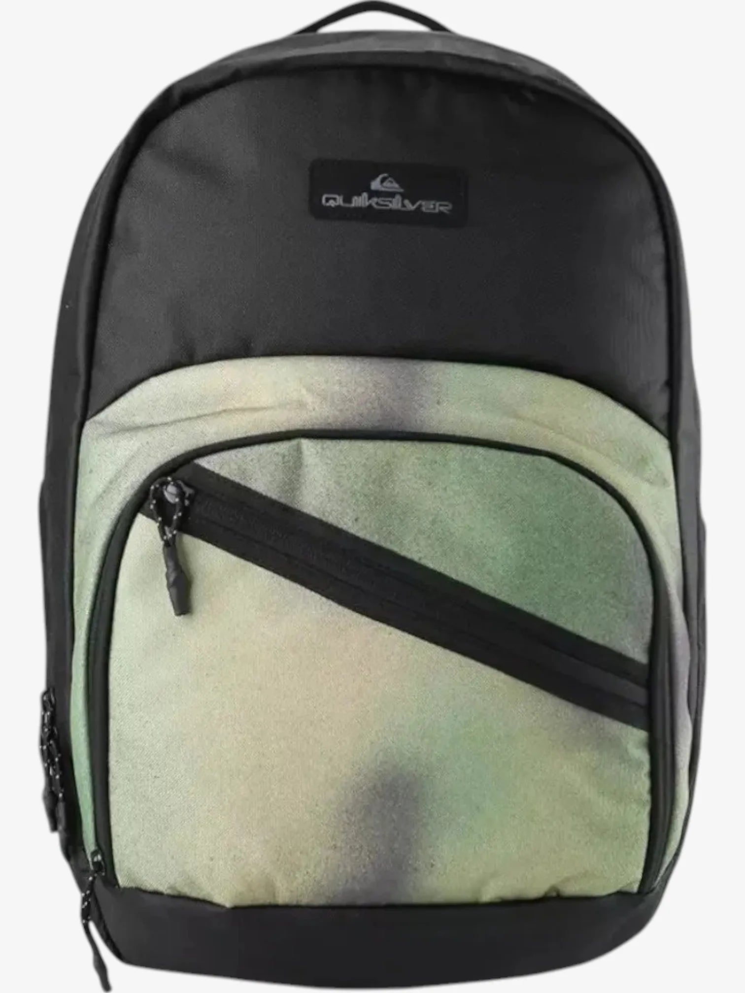 Quiksilver Schoolie Cooler 2.0 Backpack - Black & Green Waterproof Laptop Bag for School, Travel & Outdoor Adventures