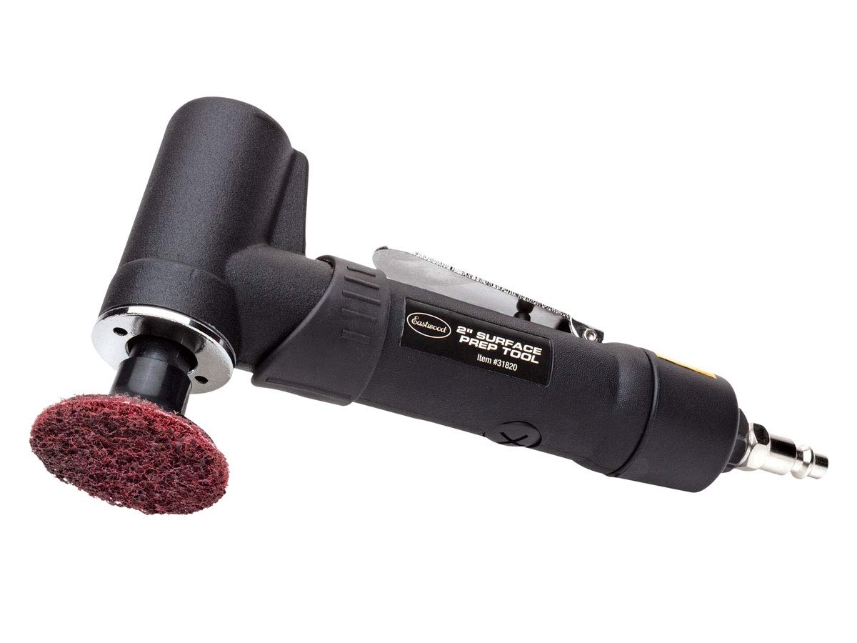 Eastwood 2 Inch Air Pneumatic Orbital Sander - 90 Degree Right Angle Disc Grinder & Polisher for Metal, Wood & Auto Body Surface Prep | Perfect for DIY, Woodworking & Automotive Restoration Projects