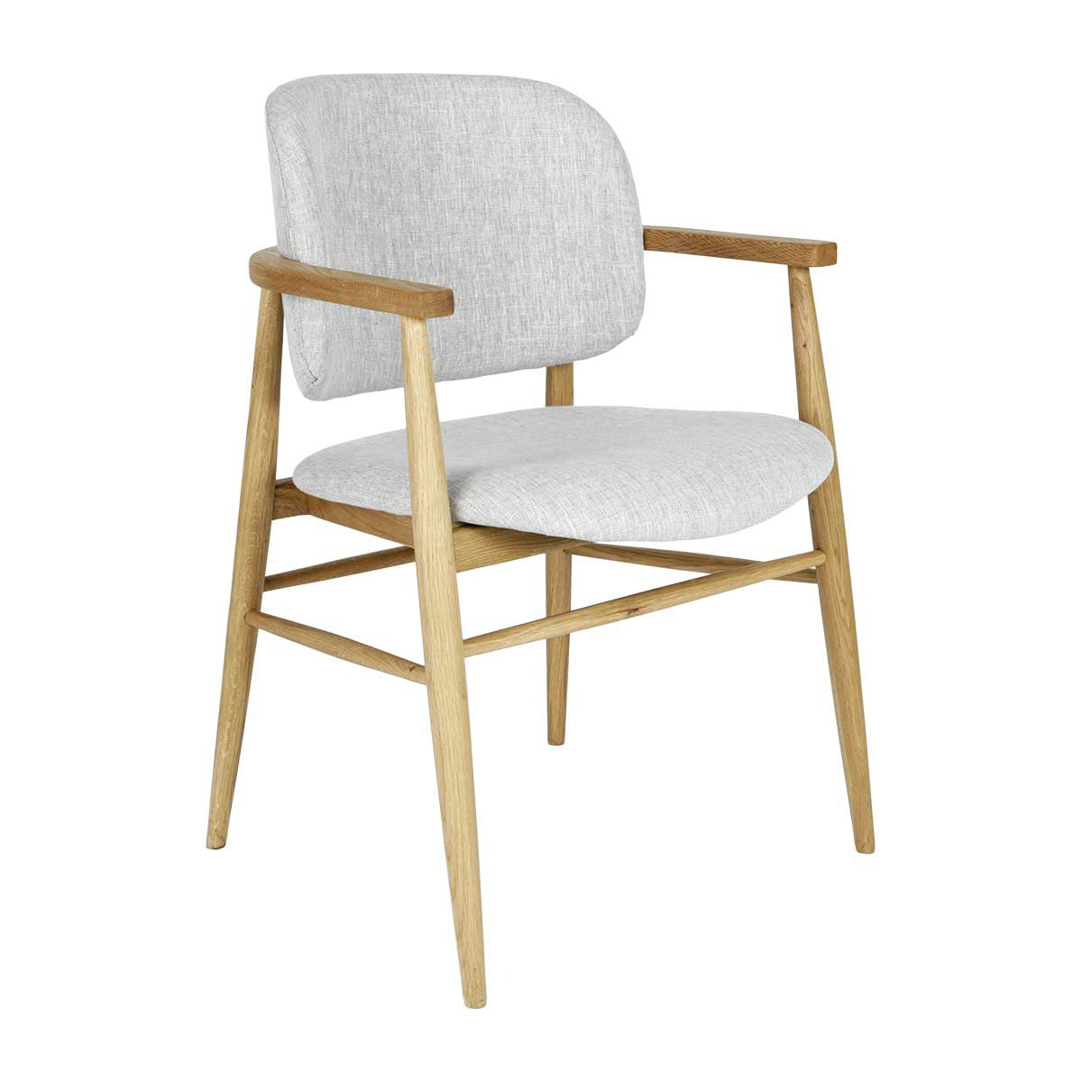 Aura Fabric Dining Chair - Solid Oak Wood Frame, Comfortable Upholstered Seat - Perfect for Kitchen, Dining Room, and Home Office Use