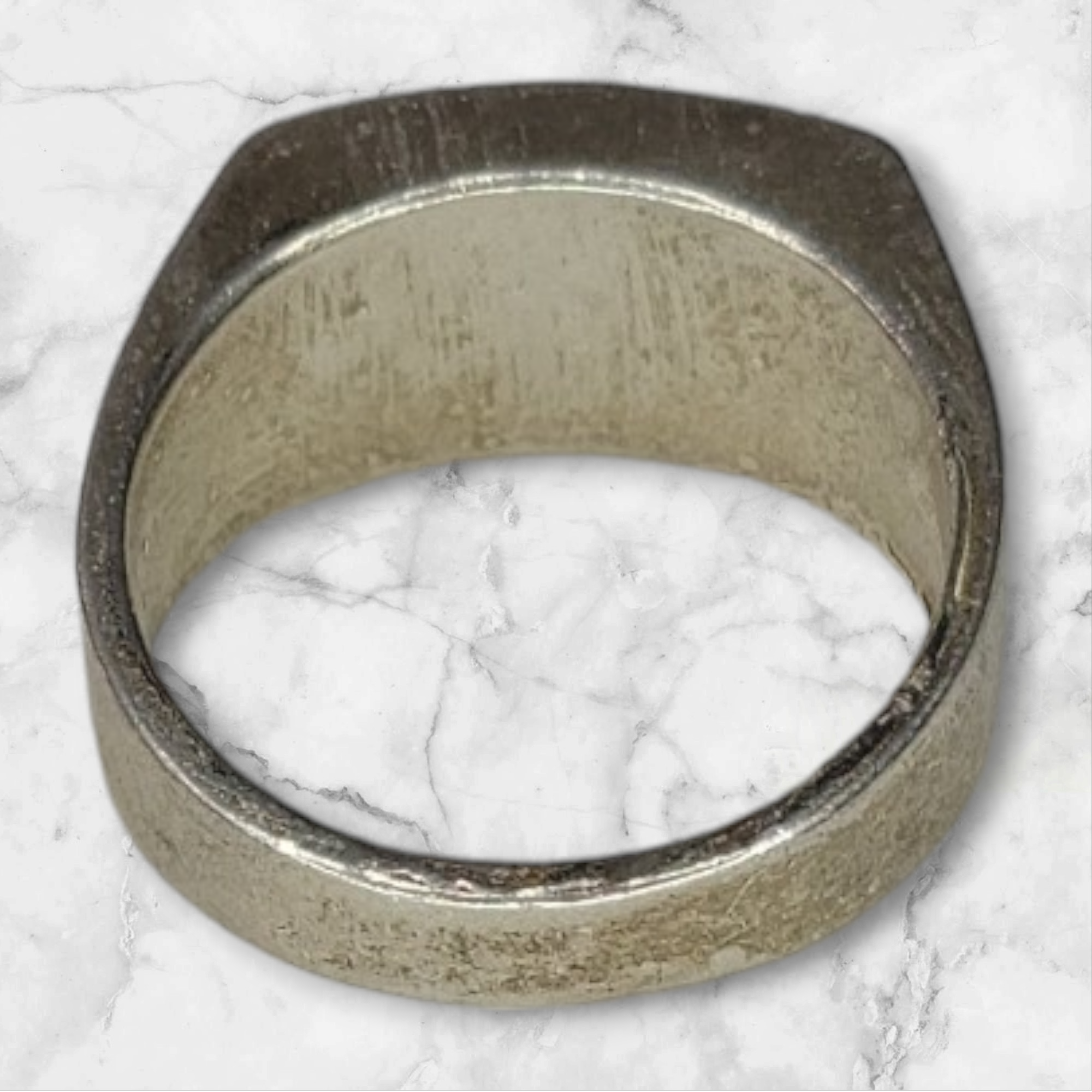Solid Sterling Silver Inlay Rectangle Blank Setting - Rough Cast DIY Jewelry Making, Empty Ring for Carving & Engraving - Size 7-12 for Silversmiths & Jewelry Designers | Perfect for Custom Rings, Wedding Bands & Handmade Jewelry Creations
