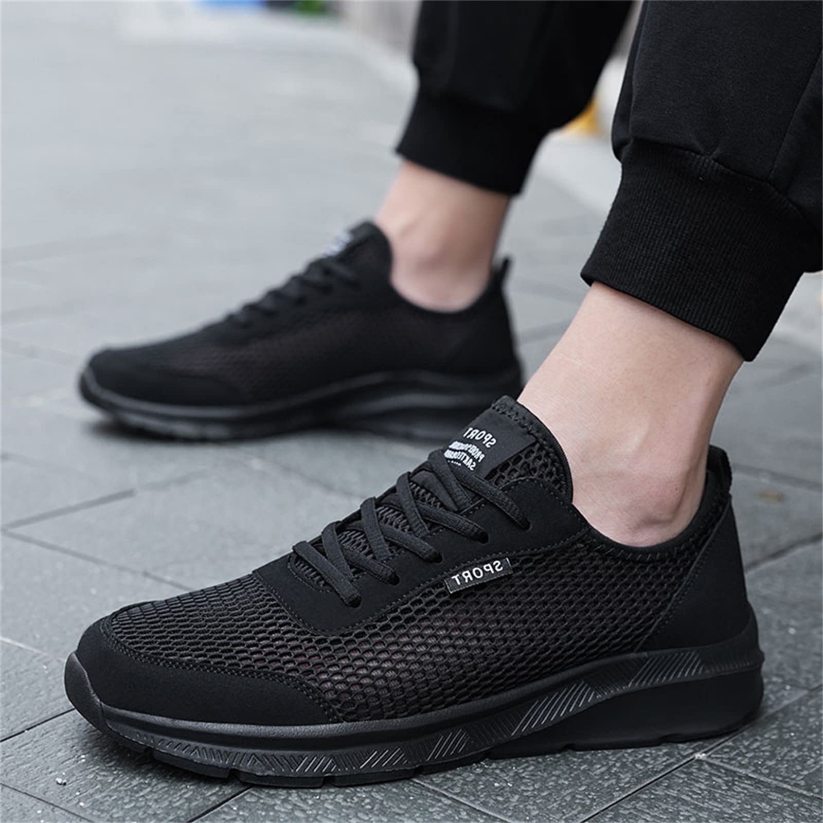 Men's Lightweight Breathable Running Shoes - Outdoor Sports Tennis & Hiking Sneakers for Trekking, Walking & Gym Workouts | Comfortable Athletic Shoes for Men