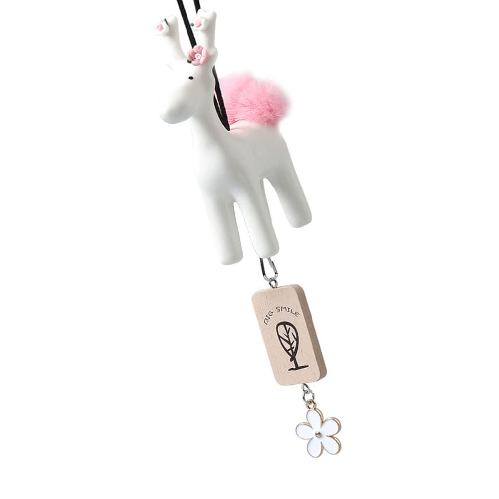 Healifty Floral Deer Pendant - Elegant Reindeer Car Hanging Ornament for Christmas Tree, Home Decor & Party Decoration | Perfect for Holiday Car Accessories, Gift Giving & Festive Celebrations