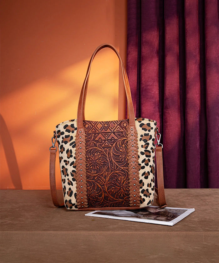 Montana West Floral Tooled Concealed Carry Shoulder Bag for Women - Fashionable & Functional Concealed Carry Purse for Everyday Use, Travel & Outdoor Activities