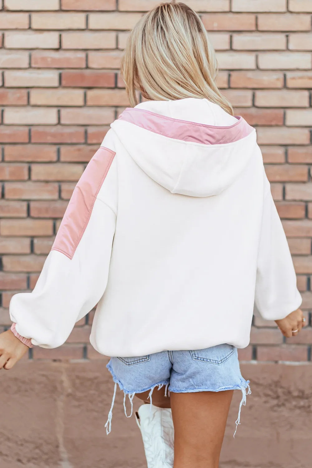 Color Block Half Zip Long Sleeve Hoodie for Men & Women | Trendy Pullover Sweatshirt with Kangaroo Pocket | Perfect for Casual Wear, Gym, and Outdoor Activities