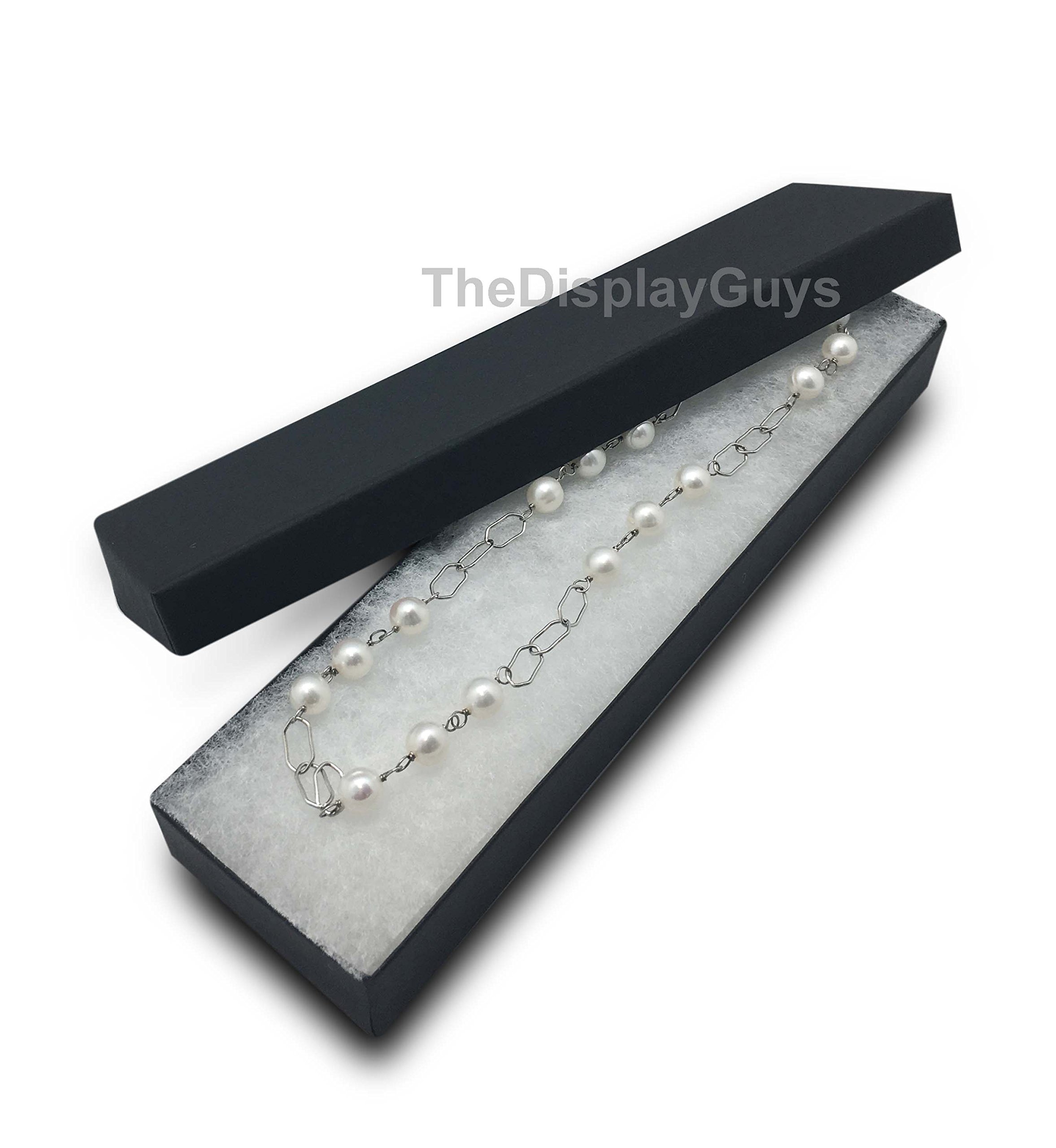 TheDisplayGuys - 25-Pack #99 Cotton Filled Cardboard Jewelry Gift Boxes Set - Matte Black (5 Sizes Assortment) - Perfect for Jewelry Storage, Wedding Favors, Ring Presentation & Retail Packaging