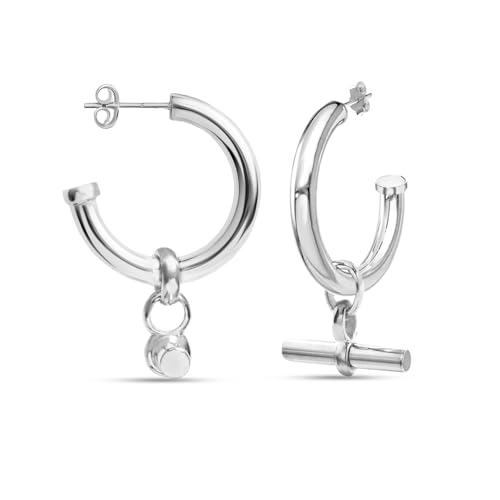 Silver T-Bar C Hoop/43mm
