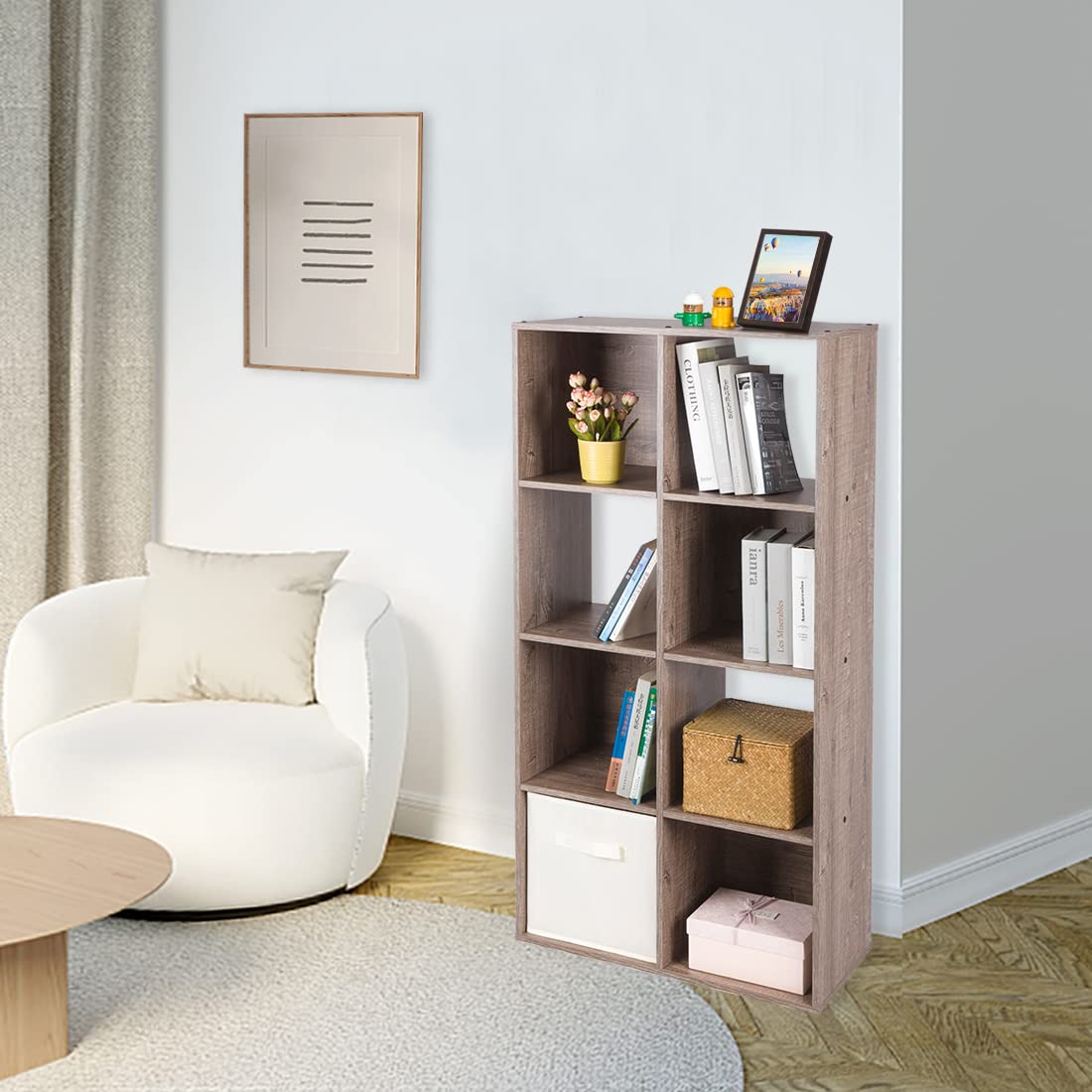 8-Cube Storage Organizer Cabinet with 11