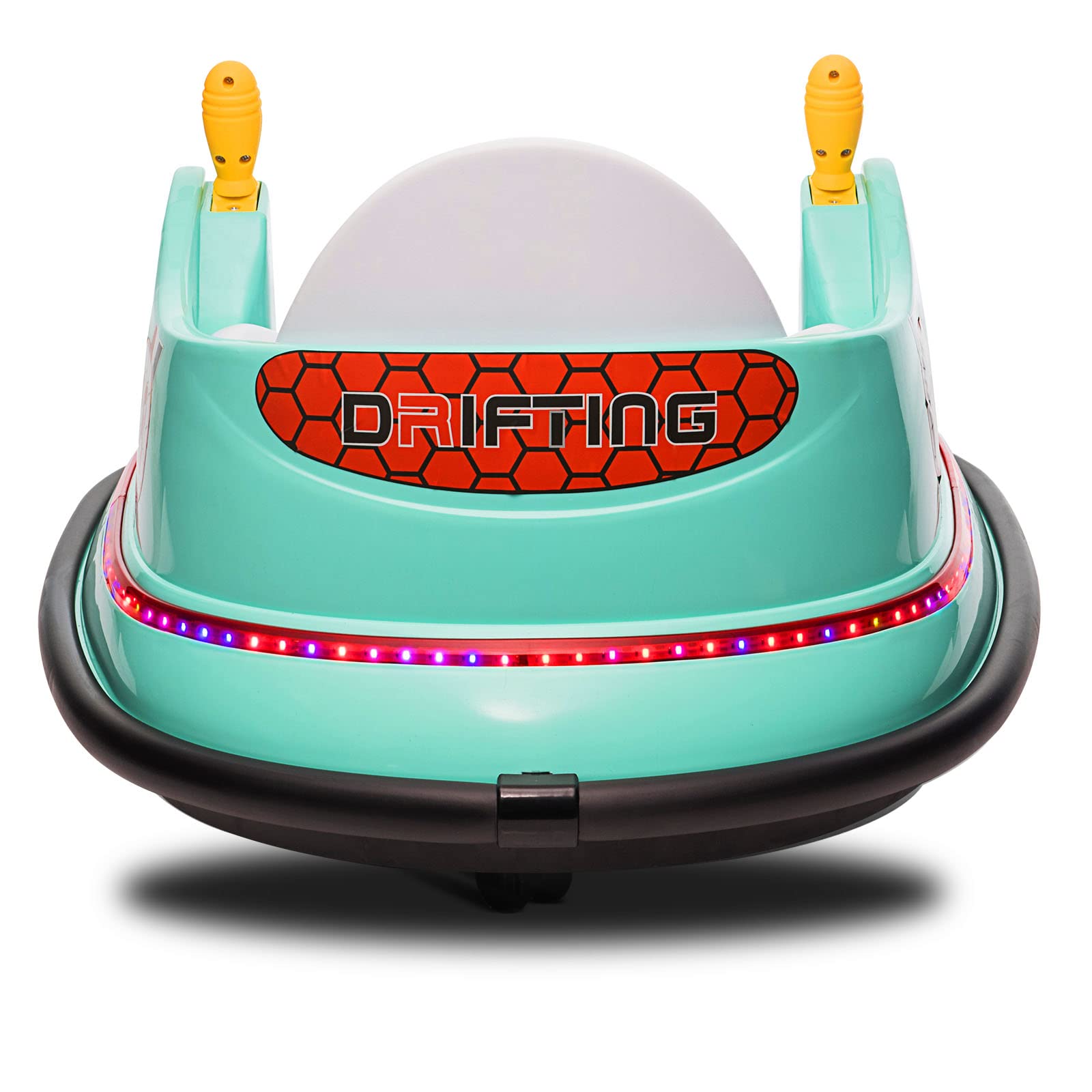 6V Battery Powered Kids Ride-On Bumper Car with Remote Control | Electric Toy Vehicle with Music, Safety Belt, LED Lights & 360° Spin | Perfect Birthday Gift for Boys & Girls (Turquoise) | Indoor & Outdoor Play, Backyard Fun, Birthday Parties