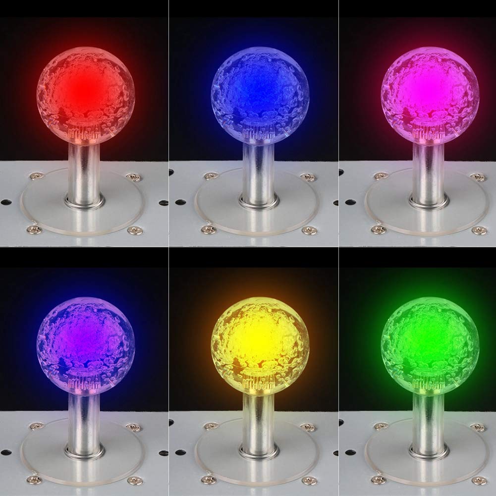 HEEPDD LED Colorful Illuminated Joystick - Switchable 4/8 Way, High Precision, Durable USB Arcade Controller for Windows - Perfect for Retro Gaming and Home Arcade Setups