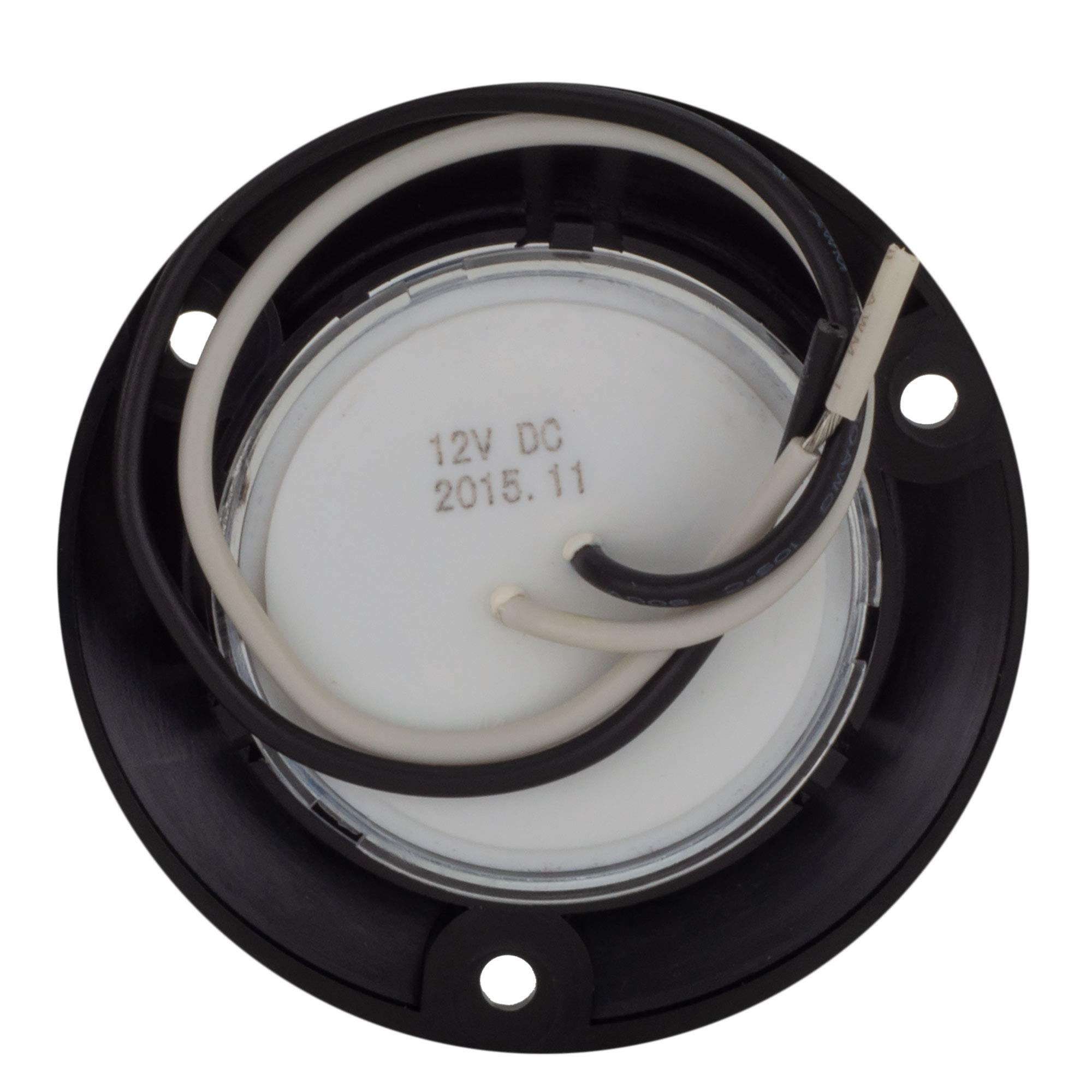2 Pack LONG HAUL Amber 2 Inch Round Surface Mount LED Clearance Marker Lights with Black Bezel - Perfect for Trucks, Trailers & Off-Road Vehicles