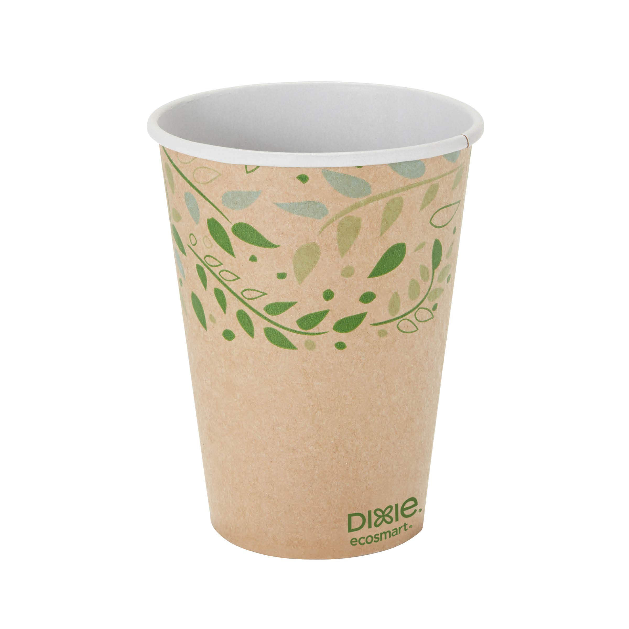 Georgia-Pacific Dixie EcoSmart 16 oz Recycled Fiber Hot Cup - 100% Recycled, Fits Large Lids 2346R - Case of 1000 (50 Cups/Sleeve, 20 Sleeves/Case) - Perfect for Offices, Cafes & Eco-Friendly Events