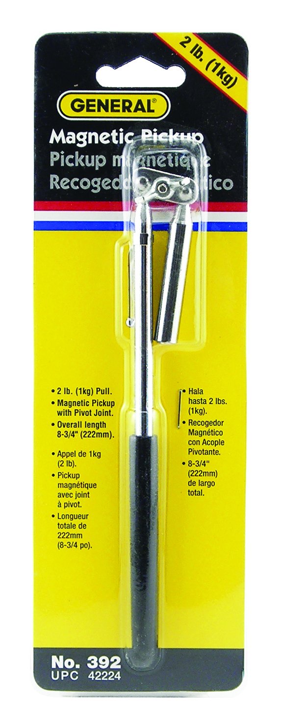 General Tools 392 Magnetic Pick-Up Tool with Swivel Pivot Joint - Perfect for Retrieving Metal Objects in Hard-to-Reach Places, Automotive & DIY Repairs
