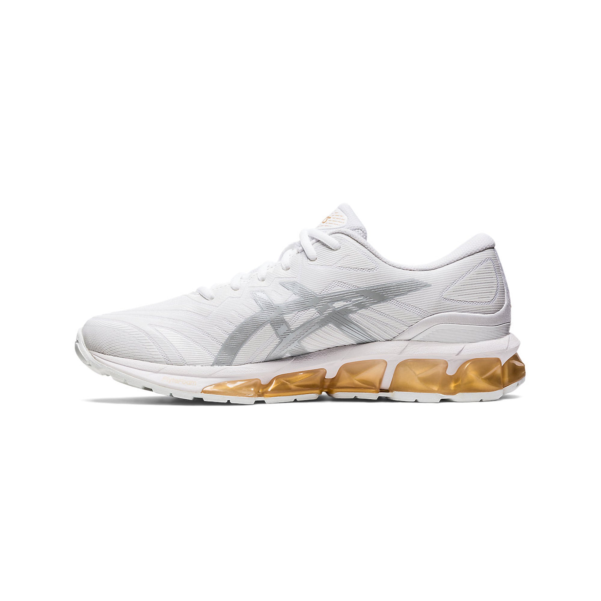 ASICS Gel Quantum 360 VII Running Shoes - White & Pure Gold - Men's Cushioned Athletic Sneakers for Jogging, Gym Workouts & Daily Wear