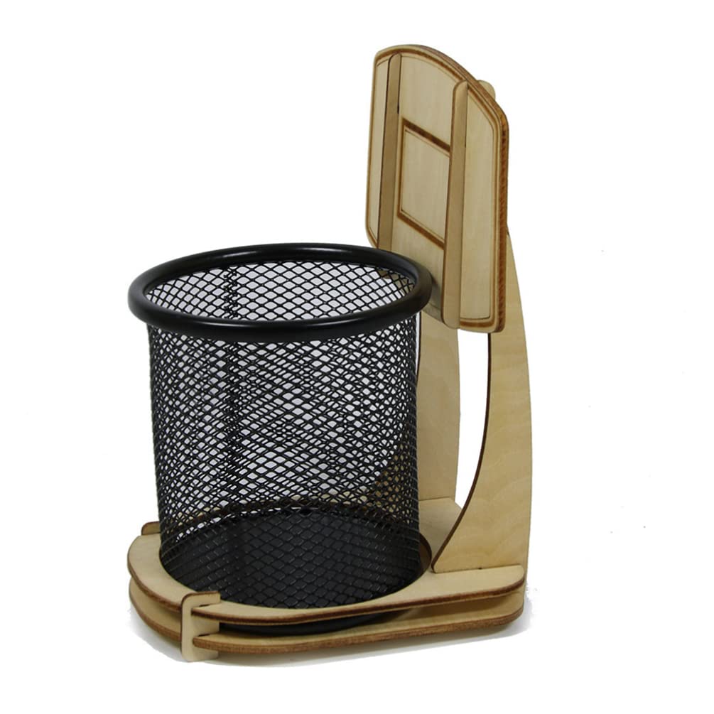 Yardwe Basketball Pen Holder - Metal Mesh Pencil Cup for Office & School