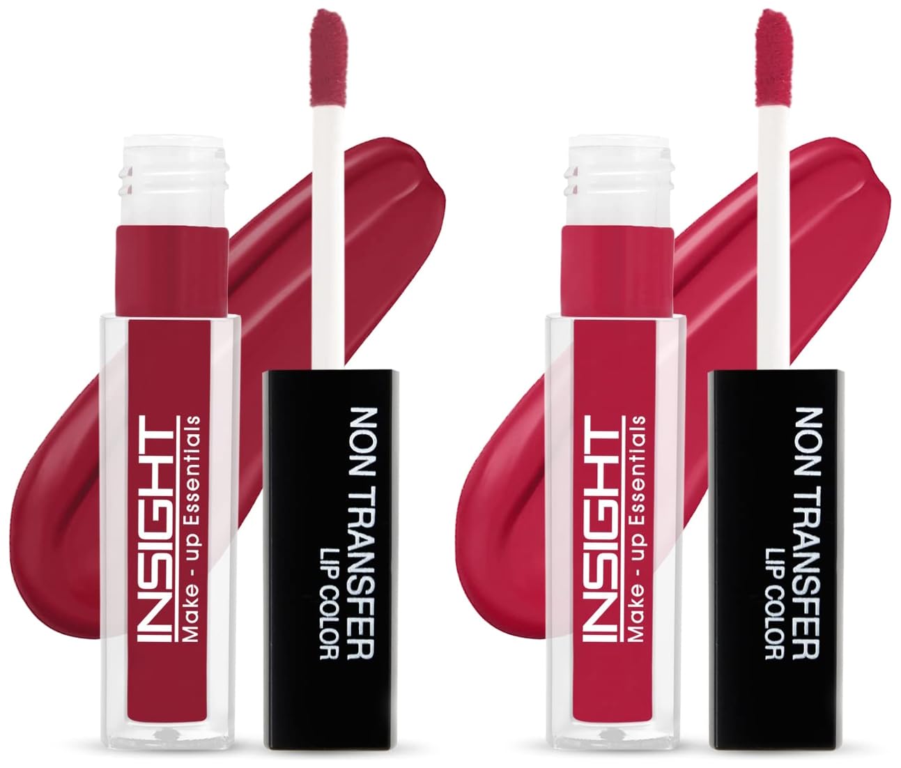 INSIGHT Non-Transfer Matte Lipstick Set - 4ml (12 Red Room & 05 Cocoa Plum) | Long-Lasting, Smudge-Proof Liquid Lip Color for Day & Night Wear | Perfect for Parties, Dates & Professional Meetings