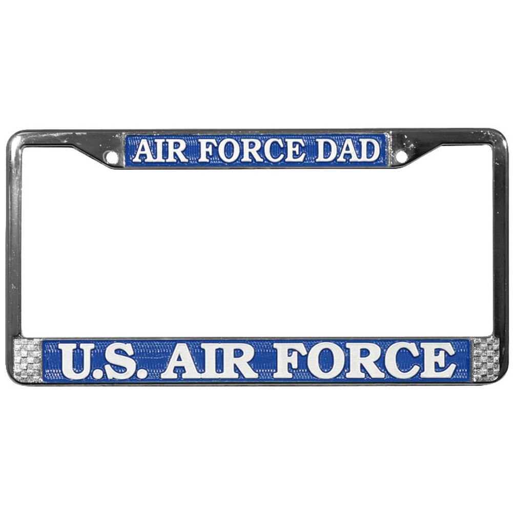 Air Force Dad License Plate Frame - Military Themed Car Accessory for Proud Fathers - Perfect for Veterans Day, Father's Day & Patriotic Gifts