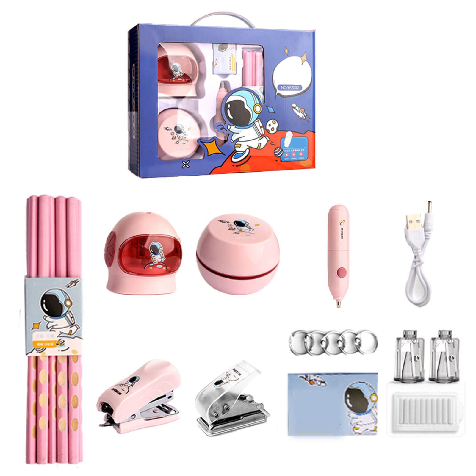 KiKiss Electric Pencil Sharpener for Kids - Portable Automatic Pencil Sharpener with Electric Eraser - Cute School & Office Stationery Set - Perfect Gift for Birthday, Christmas, Back to School - Ideal for Classroom, Homework & Art Projects