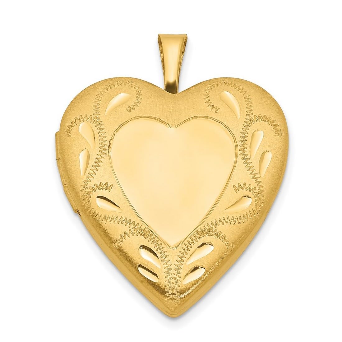 14K Yellow Gold Filled Heart Locket Necklace for Women - Laser Cut Dual Photo Frame, Polished & Satin Finish (25.2x19.6mm) - Perfect for Anniversaries, Valentine's Day & Keepsake Gifts