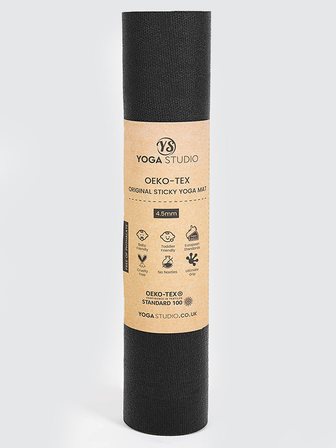 Eco-Friendly Oeko Tex Certified 4.5mm Extra Long & Wide Yoga Mat for Home & Studio Practice - Perfect for Hot Yoga, Pilates, and Meditation