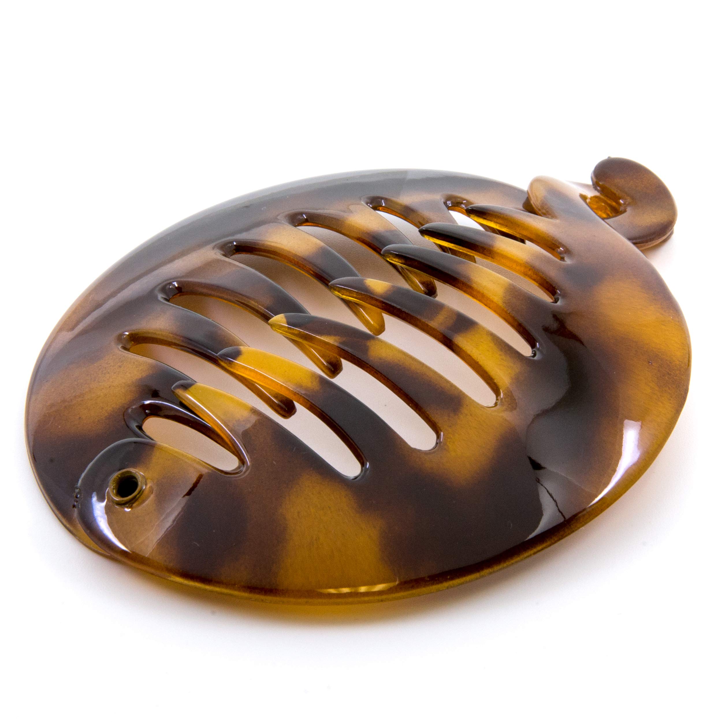 Camila Paris CP2879 3.25 Inch French Banana Clip Hair Comb - Round Ponytail Holder for Women | Volume & Thick Hair Styling Accessory | Made in France | Perfect for Work, Parties & Everyday Hairstyles